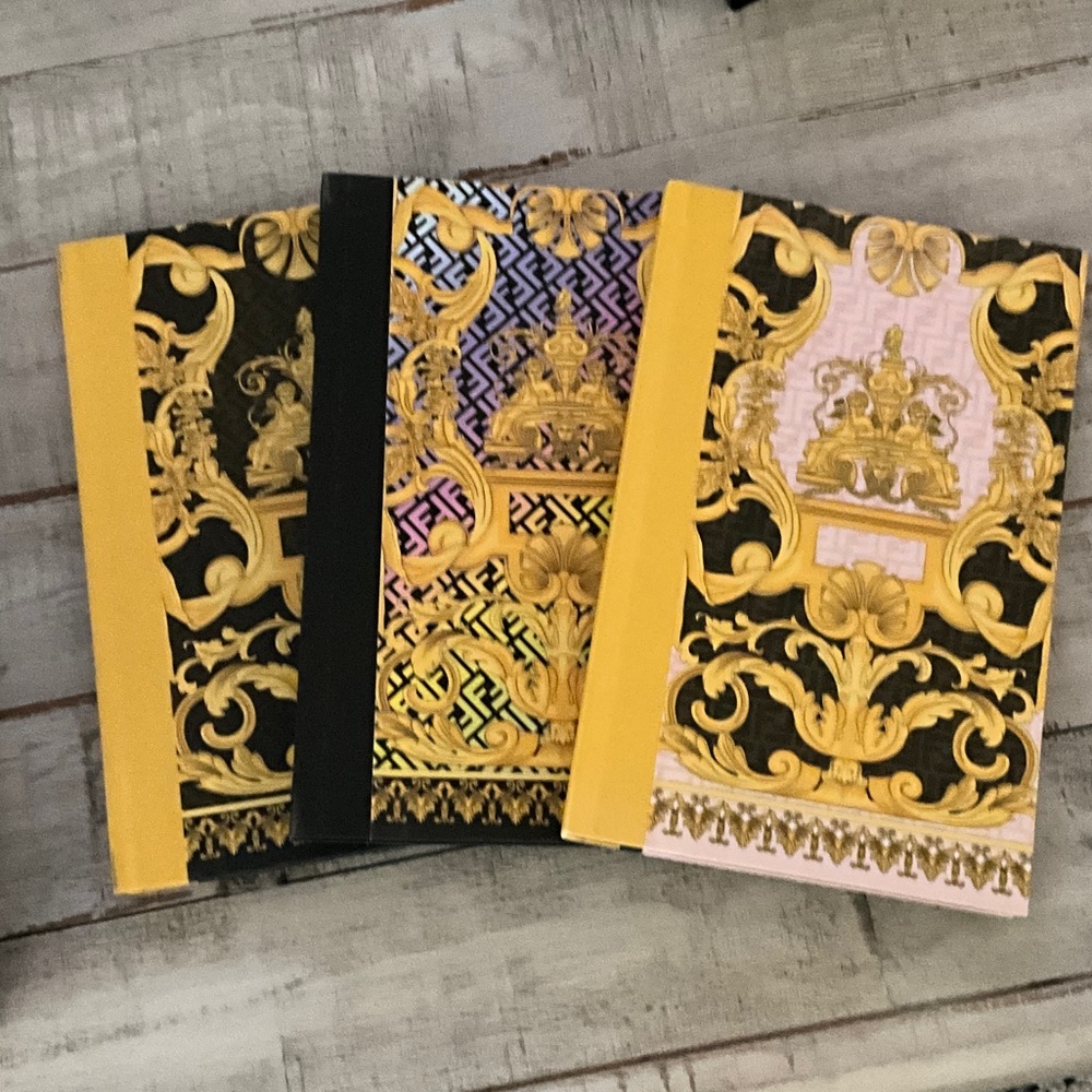 NEW FENDACE Fendi x Versace 2022 Notebook Set of 3
Books Black/Yellow/Multi - Picture 4 of 11